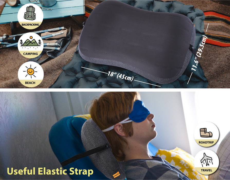 TREKOLOGY Aluft Pro : Inflatable Pillow for Camping (US)