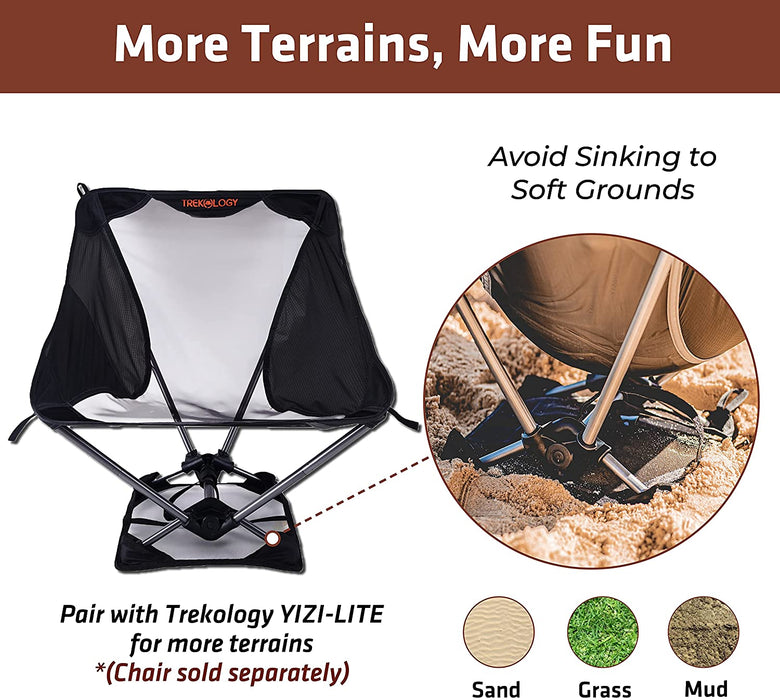 TREKOLOGY YIZI-LITE Sand Cover :  Beach Mat and Ground Sheet for Camping Chairs (US)