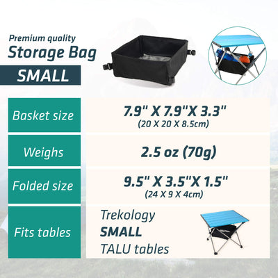 Utility Basket for Portable Foldable Camping Table ( Small)