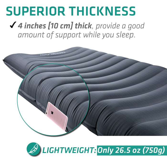 TREKOLOGY UL80 Inflatable Sleeping Pad for Camping (US)