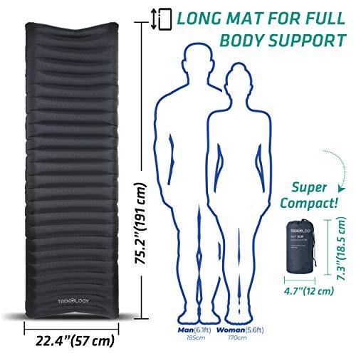 TREKOLOGY UL80 Inflatable Sleeping Pad for Camping (US)