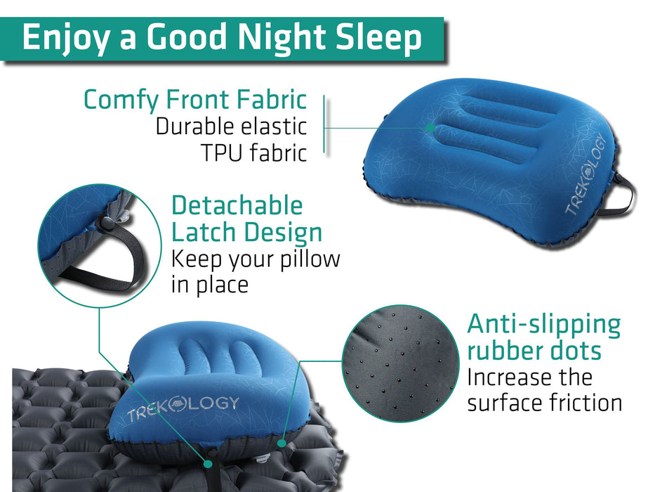 TREKOLOGY Aluft 2.0 Inflatable Pillow for Camping (US)