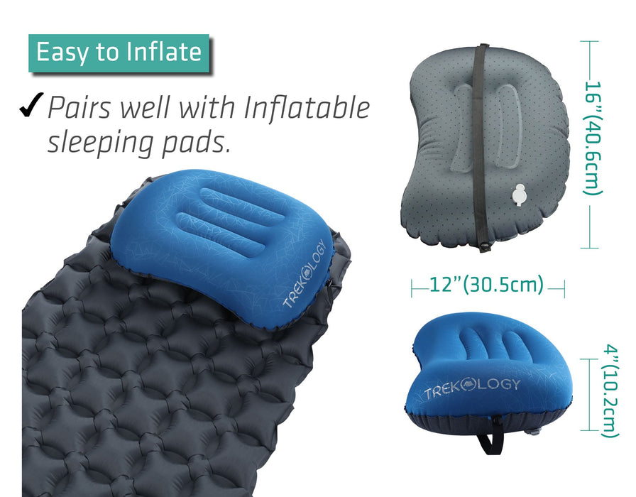 TREKOLOGY Aluft 2.0 Inflatable Pillow for Camping (US)