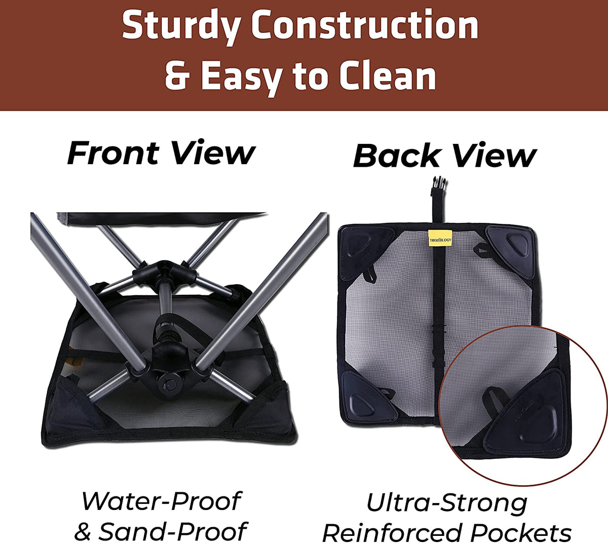 YIZI-LITE Sand Cover :  Beach Mat and Ground Sheet for Camping Chairs