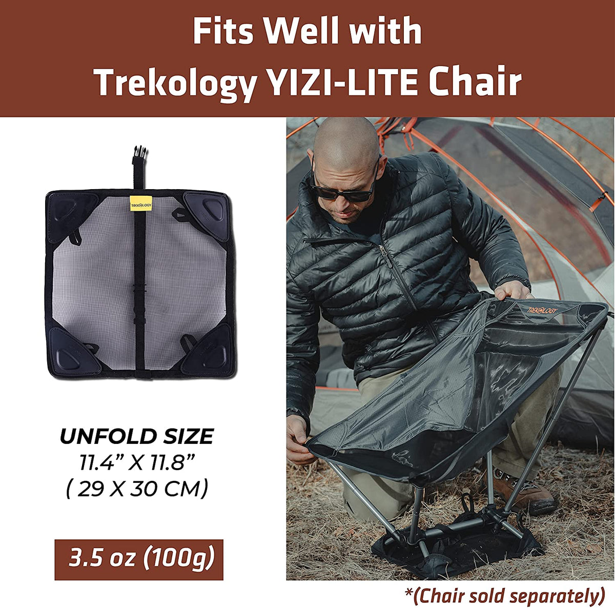 YIZI-LITE Sand Cover :  Beach Mat and Ground Sheet for Camping Chairs