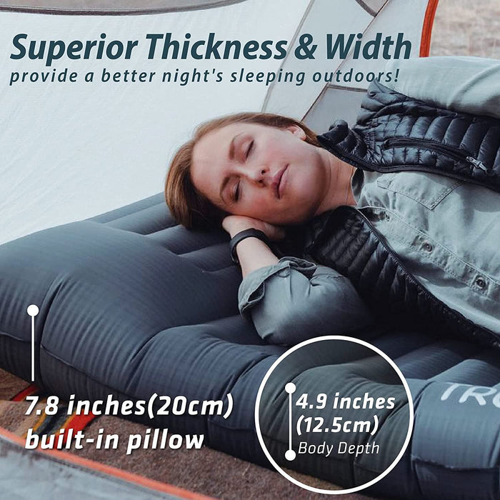 TREKOLOGY UL140 Thick Air Sleeping Mat with Built-in Inflator Pump (US)