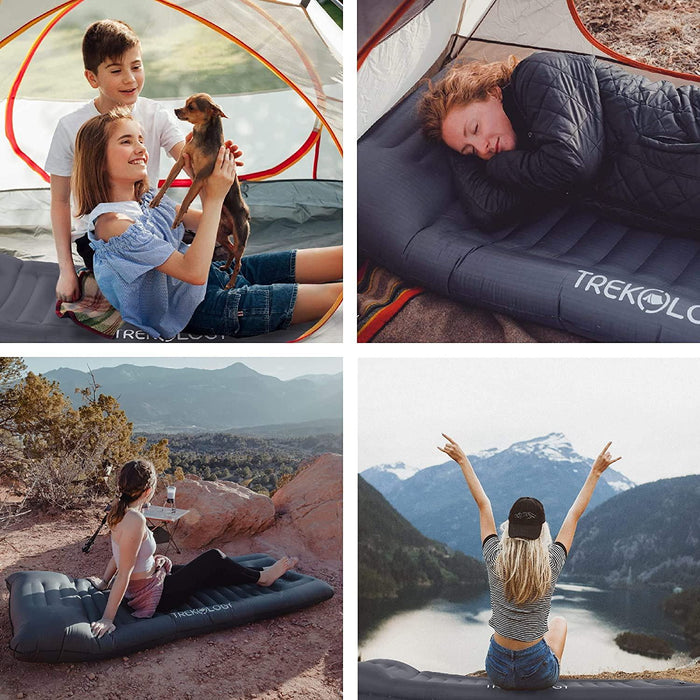 TREKOLOGY UL140 Thick Air Sleeping Mat with Built-in Inflator Pump (US)