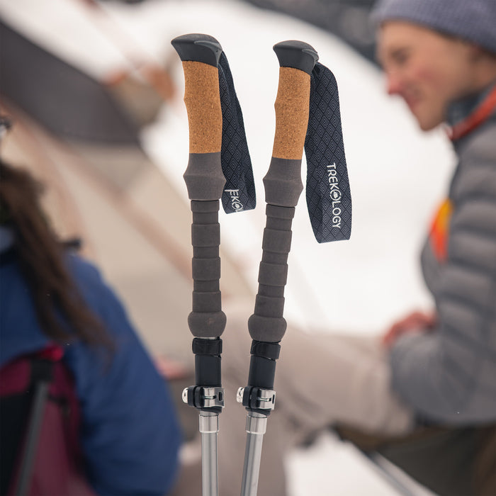 TREKOLOGY TREK-Z 2.0 Cork : Foldable Trekking Poles with Cork Handle (2pc/set) (US)