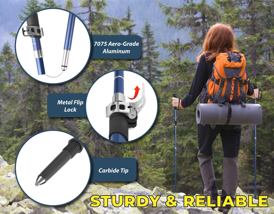 TREKOLOGY TREK-Z SE : Lightweight & Adjustable Hiking Pole  (1 Pole Package) (AU)