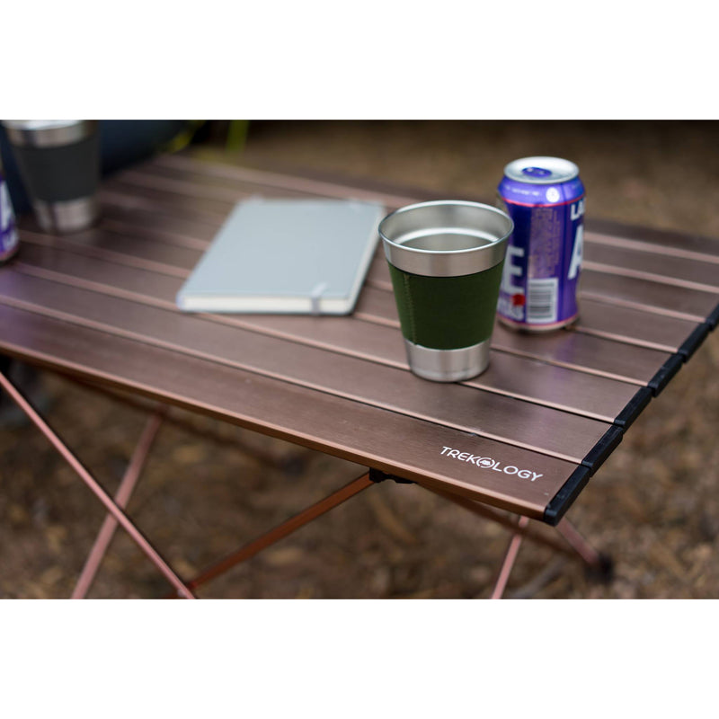 Small Black TALU :Camping Table with Enforced Robust Hinged Connection